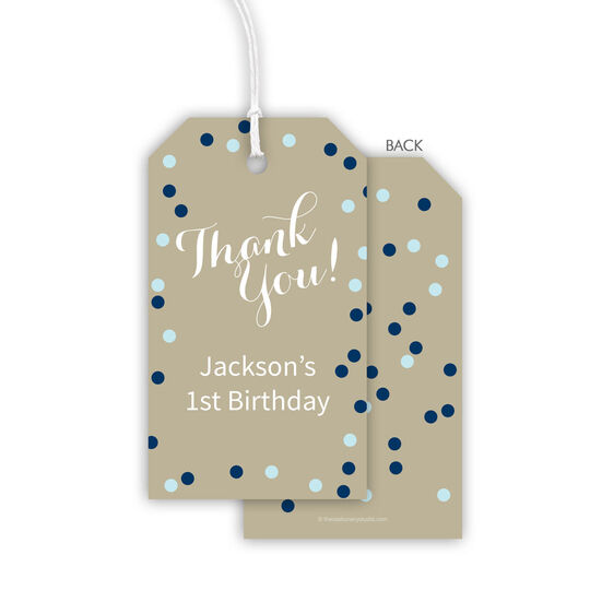 Confetti Vertical Thank You Hanging Gift Tags